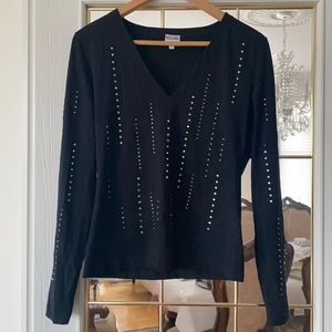 MOSCHINO JEANS black blouse. Tight fit. US 12.